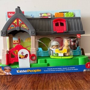 Fisher-Price Little People Friendly Horse Farm Stable Playset Toddler Gift